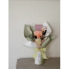 一朵馨意母親節永生康乃馨花束 - 蜜桃粉